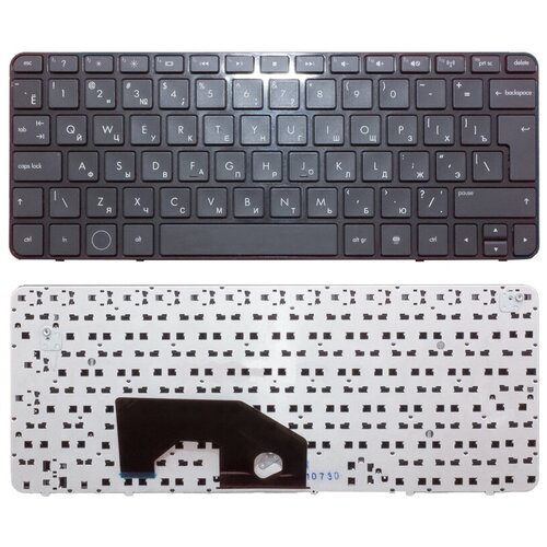 Клавиатура для ноутбука HP Mini 210-1000 черная с рамкой Г-образный Enter 150000₽