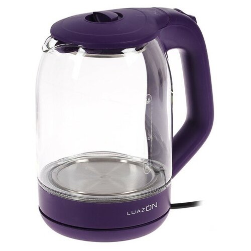Чайник электрический LuazON LSK-1809 стекло 18 л 1500 Вт подсветка фиолетовый 148500₽