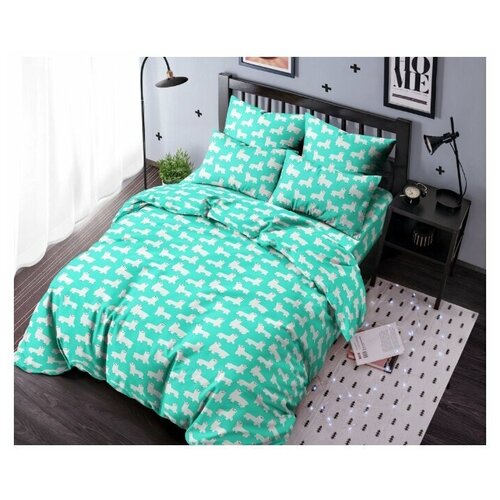 фото Ночь нежна детское постельное белье lama цвет: бирюзовый br11327 (110х140 см)