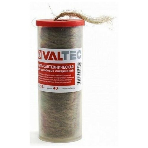 VALTEC Нить льняная сантехническая VALTEC 55 м VT. FLAX.0.055 нить сантехническая льняная д резьбовых соединений 110м 80гр