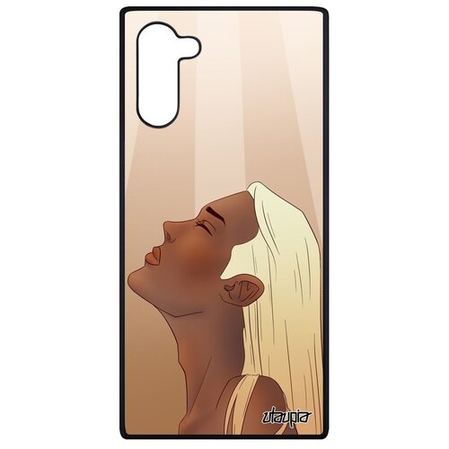 фото Защитный чехол для мобильного // samsung galaxy note 10 // "надежда" тишина девушка, utaupia, бежевый