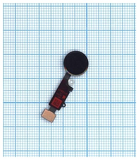 Кнопка HOME в сборе с механизмом и шлейфом для iPhone 8/8 Plus черная