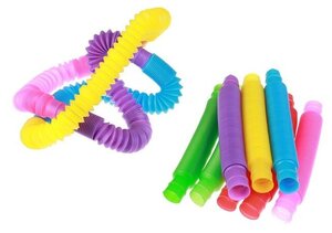 Игрушка антистресс Pop Tubes, набор 12 штуки, цвета микс