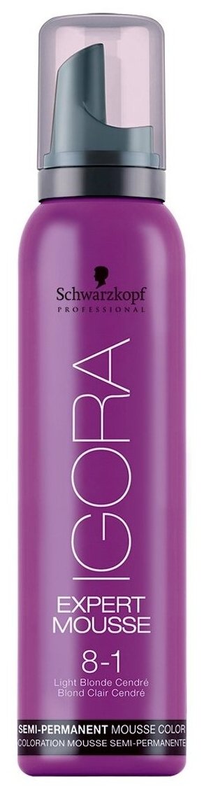 Schwarzkopf Professional Igora Expert Mousse - Шварцкопф Игора Эксперт Мусс для волос тонирующий, 100 мл - Игора Экстра Мусс 8-1 Светлый русый сандрэ