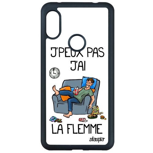 фото Необычный чехол для мобильного // xiaomi redmi note 6 pro // "не могу - мне лень!" крутой надпись, utaupia, белый