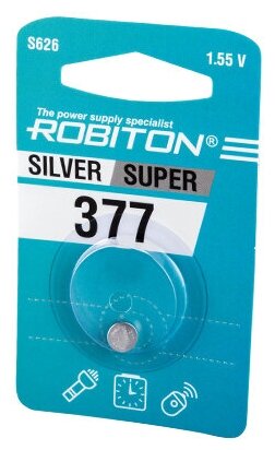 Элемент питания ROBITON SUPER R-377-BL1 377 (SR626SW) BL1