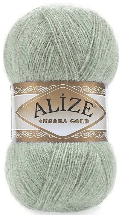 Пряжа для вязания ALIZE 'Angora Gold' 100гр. 550м (80%акр, 20%шерсть) ТУ (515 миндаль), 5 мотков