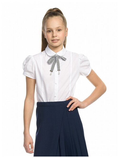 Школьная блуза Pelican, размер 8 лет, белый
