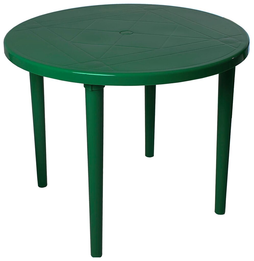 фото Стол пласт. Круглый 90*90*71 СМ (болотный) "стандарт пластик"