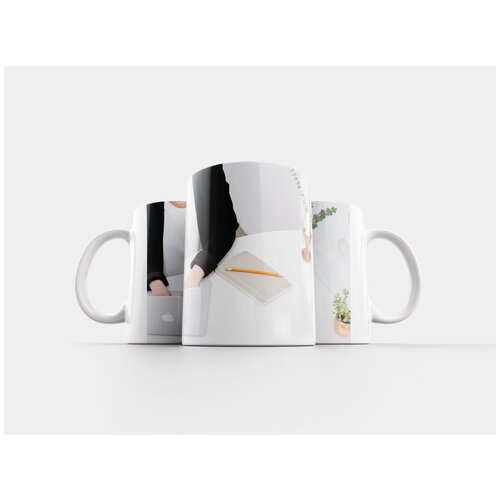 фото Кружка "работающий, набор текста, macbook" 320 мл lotsprints