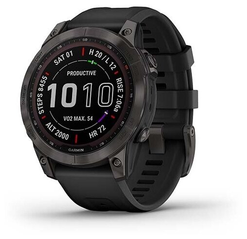 Garmin Fenix 7 Sapphire Solar титановый DLC