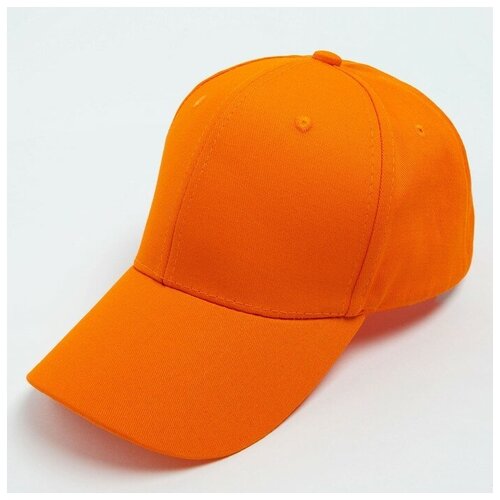 фото Кепка однотонная minaku цвет оранжевый, р-р 58