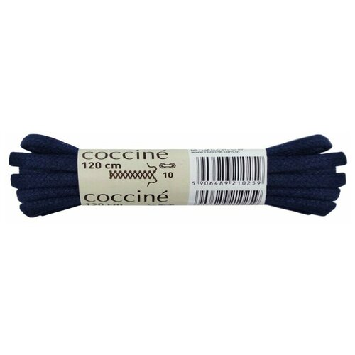 Шнурки хлопковые круглые тонкие Coccine, темно-синий, 3 мм, 120 см