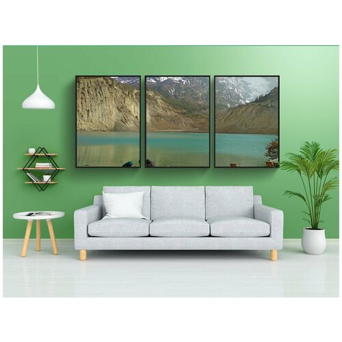 фото Набор модулных постеров для интерьера "мананг, непал, непал пейзаж" 60x90 см. в тубусе, без рамки lotsprints