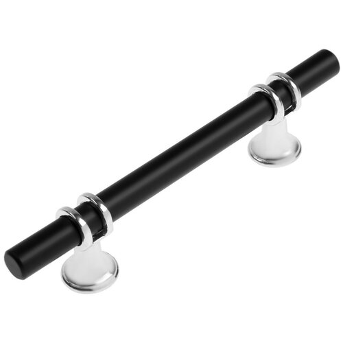 Ручка скоба CAPPIO, м/о 96 мм, d=12 mm, пластик, цвет хром/черный