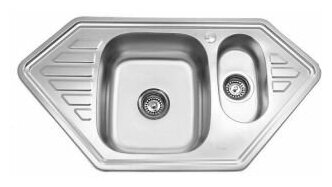 Мойка кухонная врезная из нержавеющей стали SINKLIGHT N 9550C 0.8/180 1.5E матовая