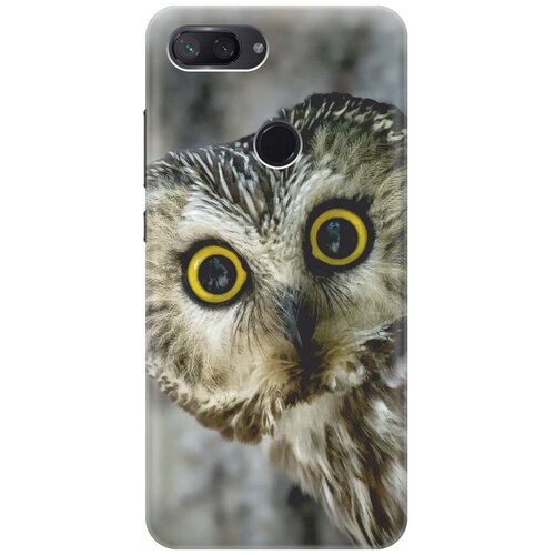 фото Re:pa накладка transparent для xiaomi mi 8 lite с принтом "удивленная сова"