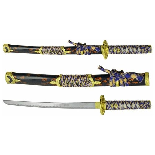 Вакидзаси (золотисто-синий) Длина: 82 см, 51 см