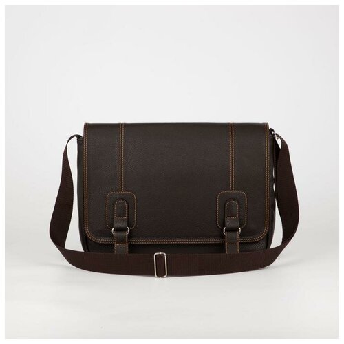 фото Пк кидс тойз дв портфель, отдел на клапане, 3 наружных кармана, регулируемый ремень, цвет коричневый magic store