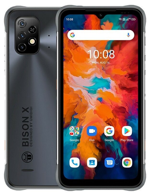 Смартфон UMIDIGI Bison X10 4/64 ГБ, Dual nano SIM, серый