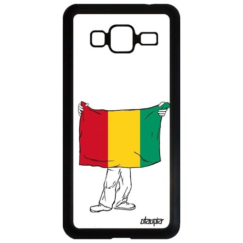 фото Дизайнерский чехол для смартфона // galaxy j3 2016 // "флаг гвинеи с руками" стиль патриот, utaupia, белый