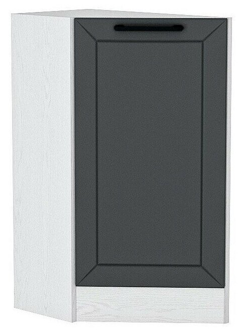 Шкаф кухонный напольный торцевой Полюс, МДФ Soft-touch темно-серый