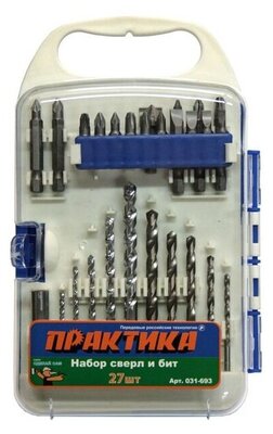 Практика набор сверл и бит "DIY", 27 штук