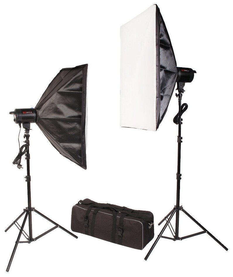 Комплект студийного оборудования "Falcon Eyes Studio LED" COB275-Kit, светодиодный, черный — фото 1