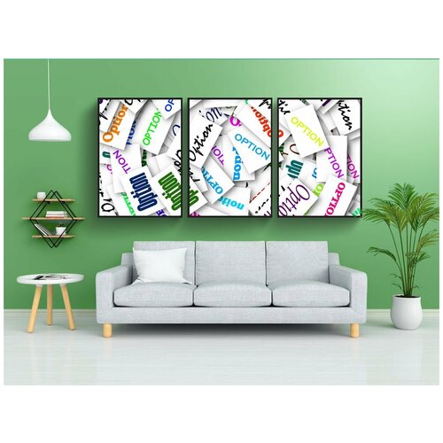 фото Набор модулных постеров для интерьера "вариант, лоты, отбор" 60x90 см. в тубусе, без рамки lotsprints