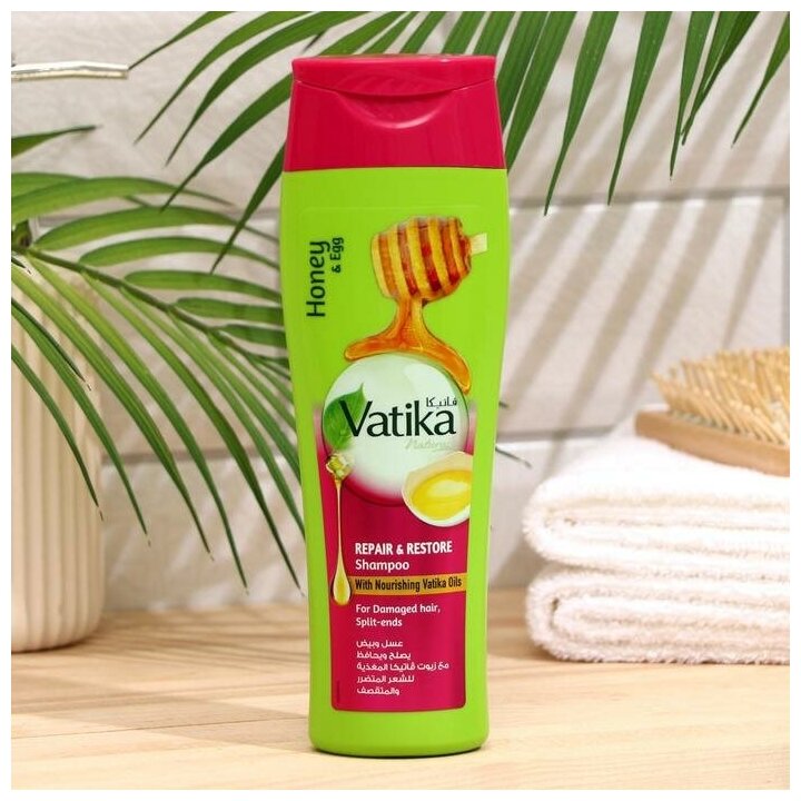 Шампунь для волос "Dabur Vatika Naturals" с эффектом восстановления, 200мл