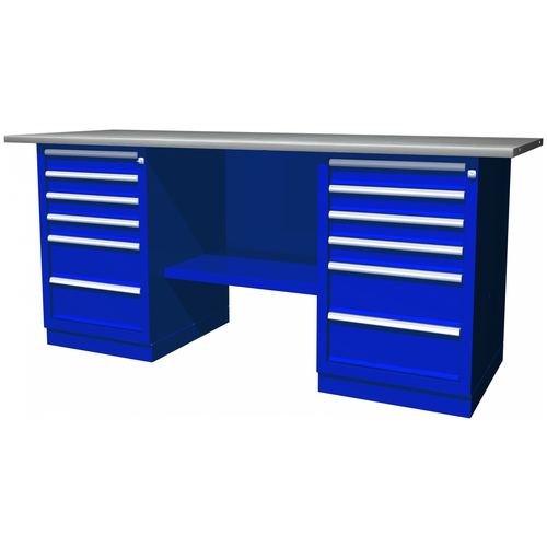 Ombra OWB2-66 Верстак с двумя тумбами, тумбы по 6 ящиков, 1900х686х820 мм