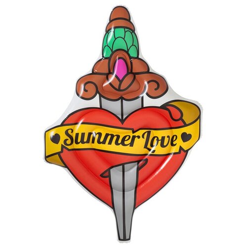 Матрас для плавания summer love tattoo, 198 x 137 см, 43265 bestway надувной матрас плот для плавания intex роза 137 132 см