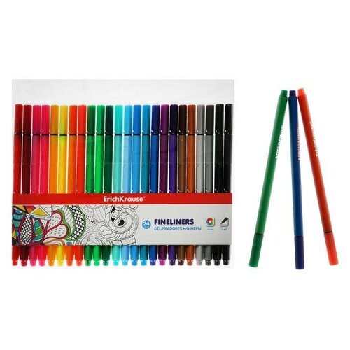 фото Набор ручек капиллярных 24 цвета erichkrause mikimarket