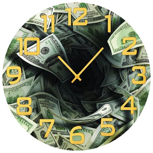 фото Svs настенные часы svs 3001683 долларовый водоворот