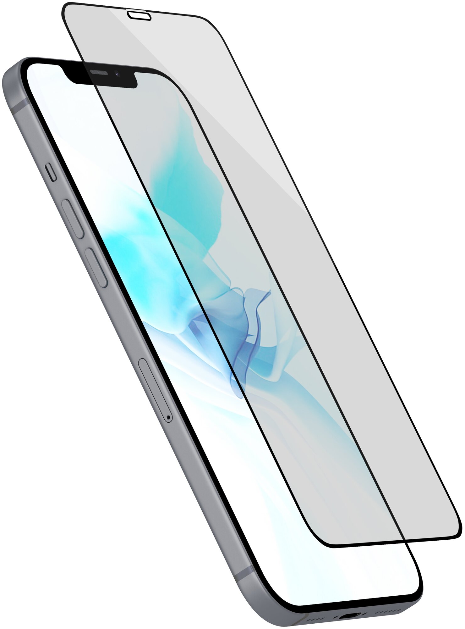Защитное стекло для экрана UBEAR Ext Nano Antibact для Apple iPhone 12 mini, 60 х 128 мм, 1 шт, черный [gl106bl03ana54-i20] - фото №3