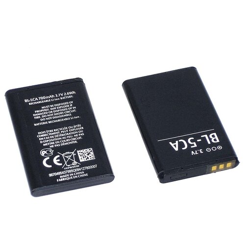 Аккумулятор для сотового телефона Nokia BL-5CA, BL-5C, BL-5CB, BL-5CV 3,7V 700mAh код mb066511 аккумулятор bl 5c для nokia 1100 планшета онлайн кассы эвотор 7 2 nokia 6230 n71 n91 e50 micromax x1800 texet tm b430 texet tr 3002 новый