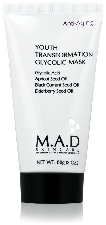 Омолаживающая маска С гликолевой кислотой YOUTH TRANSFORMATION GLYCOLIC MASK, 60 Г | M.A.D SKINCARE