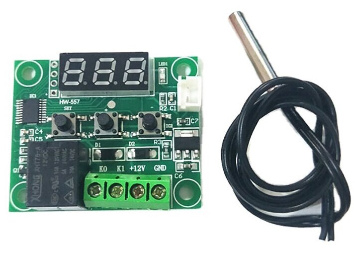 Цифровой контроллер температуры (термометр) техметр W-1209 (Зеленый)