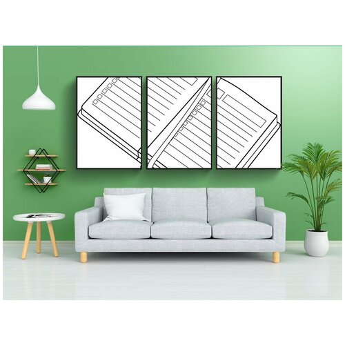 фото Набор модулных постеров для интерьера "планировщик, календарь, ноутбук" 60x90 см. в тубусе, без рамки lotsprints