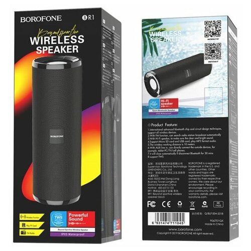Borofone Портативная колонка Borofone BR1 Beyond 5 Вт BT50 AUX microSD USB 1200 мАч чёрная 284000₽