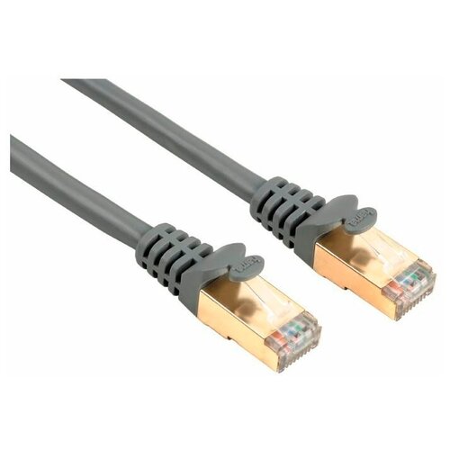 Патч-корд Hama H-78422 STP cat5E 1 м, серый, RJ-45 (m)-RJ-45 (m) аудиокабель hama h 205117