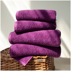 Набор из 4 полотенец Venera цвет: фиолетовый (50х80 см - 2 шт,70х130 см - 2 шт)