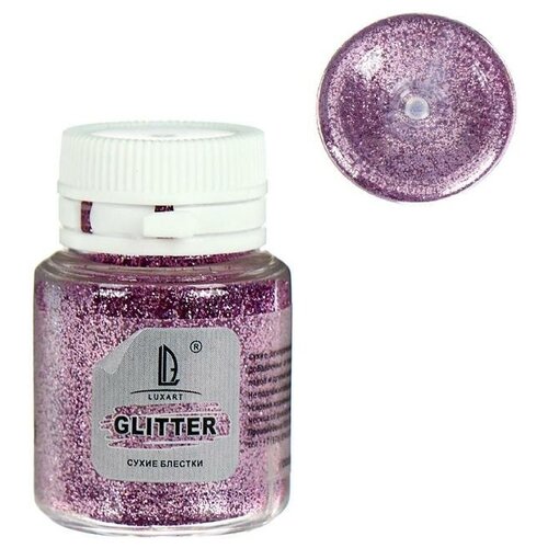 Блестки декоративные LuxGlitter, 20 мл, розовый