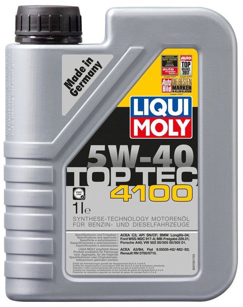 7500 Liqui Moly Top Tec 4100 5W-40 1 л.