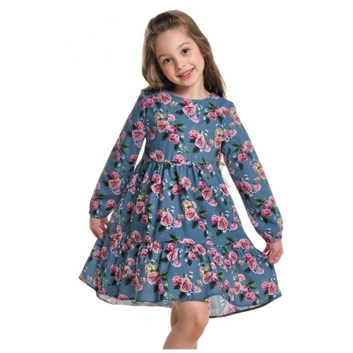 Платье для девочек Mini Maxi, модель 7532, цвет синий, размер 98
