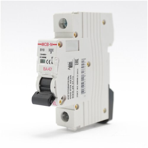 Выключатель автоматический AKEL ВА47-MCB-N-1P-B10-AC/HOME, 1 шт. dpn 1p n 10a mini circuit breaker mcb