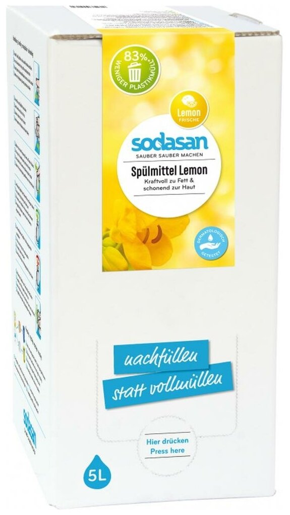 Средство для мытья посуды Sodasan Lemon, лимон 5л .