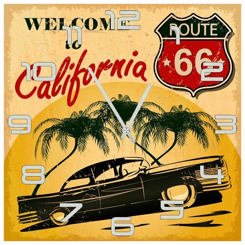фото Svs настенные часы svs 3002379 welcome to california