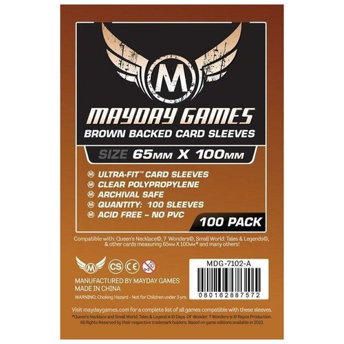 Протекторы Mayday: Brown Backed Magnum Copper Sleeve 65X100 (100)