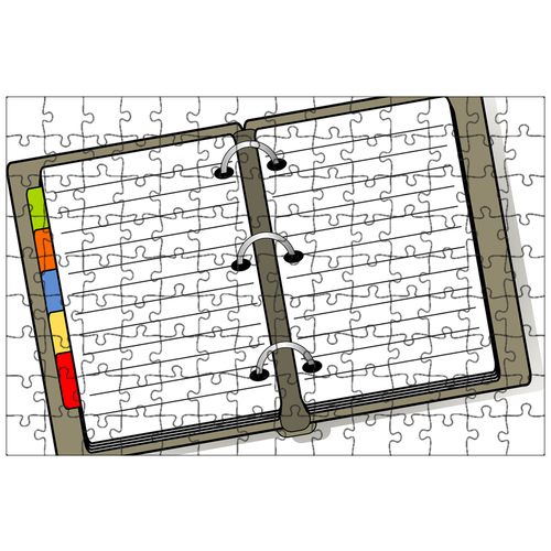 фото Магнитный пазл 27x18см."ноутбук, дневник, планировщик" на холодильник lotsprints